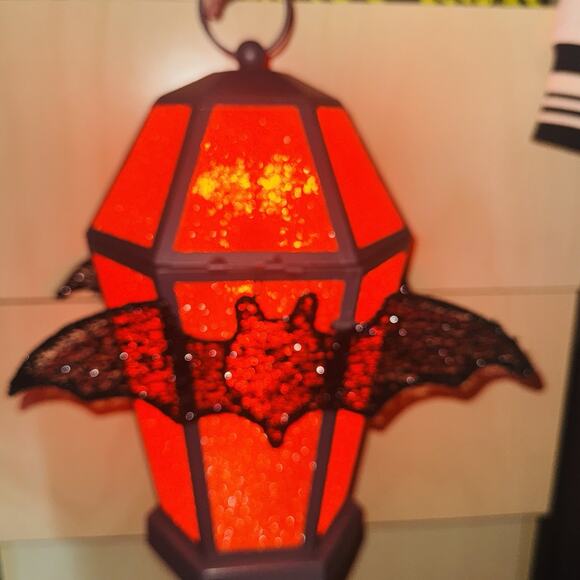 Target Hyde And Eek 15" LED Halloween Lantern Lamp Bat Indoor Outdoor WBatteries - Picture 6 of 11